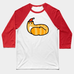 Fluffy Christmas Tabby Baseball T-Shirt